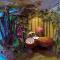 Mitten im Wald ist die Babybadewanne