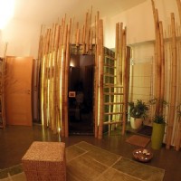 Saunagestaltung mittels Bambus